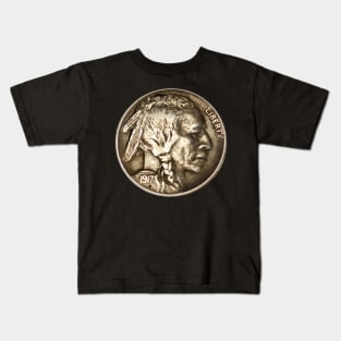 1917 Buffalo Nickel Kids T-Shirt